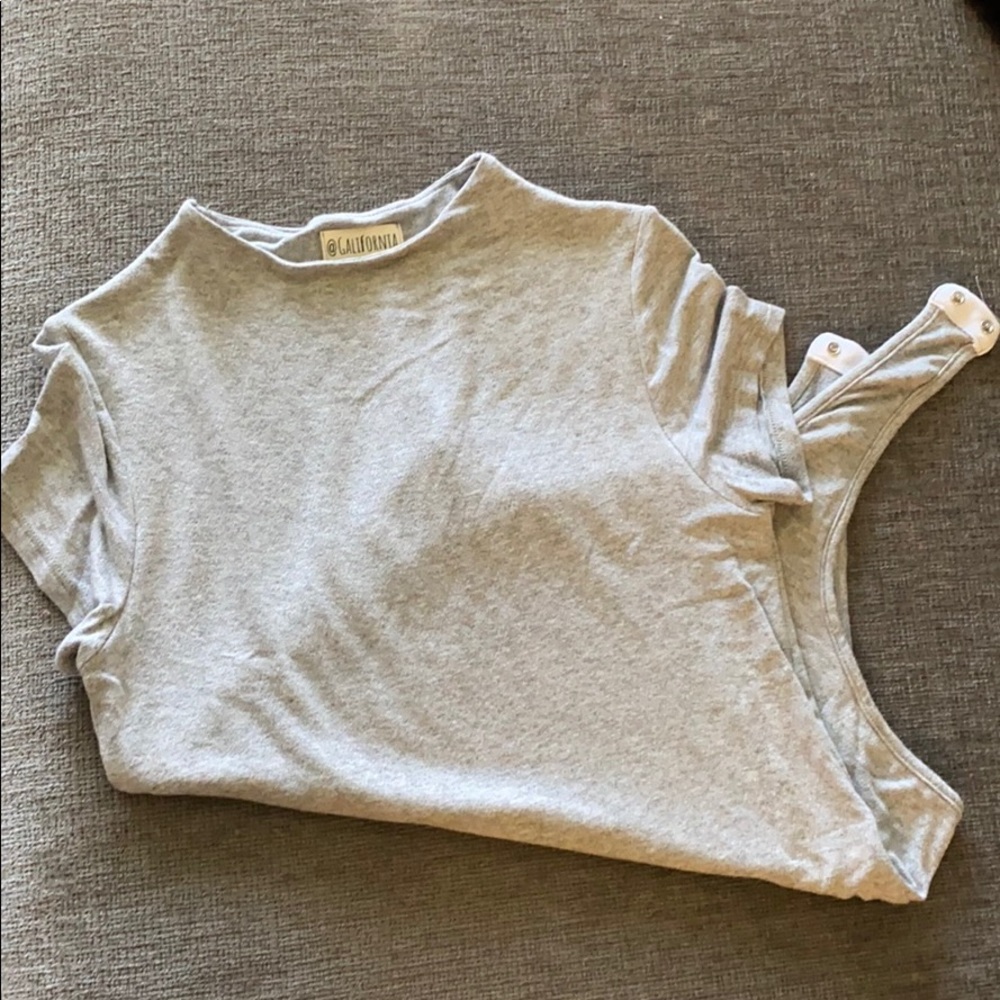 Gray bodysuit
